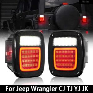 ジープ 2ピース 83 LED 汎用 テールライト ブレーキ リバースライトラングラー CJ TJ YJ JK 用