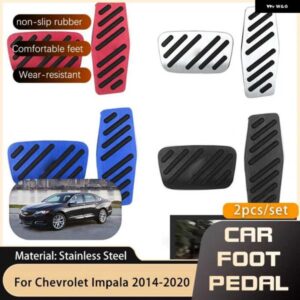 シボレー インパラ 2014-20 ステンレスフットペダル アクセル ブレーキ 滑り止めペダル カバー