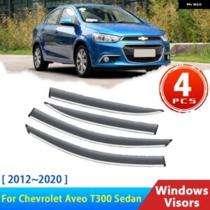 シボレー ウインドシールドディフレクター アベオソニック T300 セダン 2012 2020 2015 車 WINDOWA バイザー雨アイブロウ