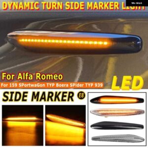 アルファロメオ 2個 ダイナミック LED サイド マーカーライト ウィンカー ウインカー インジケータ ランプ 159 スポーツワゴン TYP ボエラスパイダー TYP 939