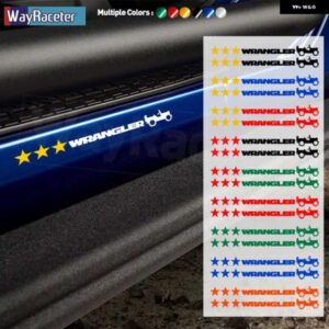 ジープ 2個 ドアサイドフェンダー ステッカー フードバンパー トランクスターウィリーエディション反射ビニール デカール ラングラー JK JL TJ YJ CJ