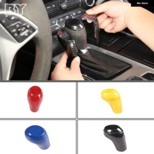 シボレー コルベット C7 2014-19 ABS インテリア ギア スティック オートマチック トランスミッション ギア シフト ノブ カバー