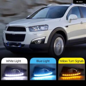 シボレー 2個 キャプティバ 2011 2012 2013 ウィンカーリレーカースタイリング 12V LED DRL デイタイム ランニングライト
