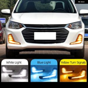 シボレー 2個 車 LED DRL キャバリエ ONIX 2020 2021 2022 デイタイム ランニングライトウィンカー フォグランプ カバ