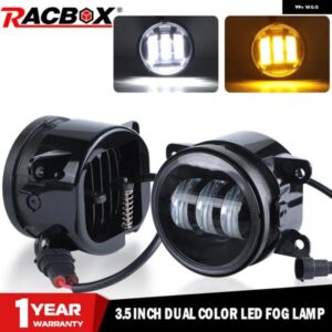 ジープ 3.5インチ LED フォグライト アンバーホワイト フォグランプ LED 電球ラングラー JK ヘッドライト ドライビングオフロードランプダッジ クライスラー