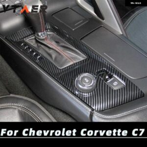 シボレー LHD コルベット C7 2014-2018 カースタイリング ABS カーボンスタイル インテリア センターギアシフトパネル ステッカ