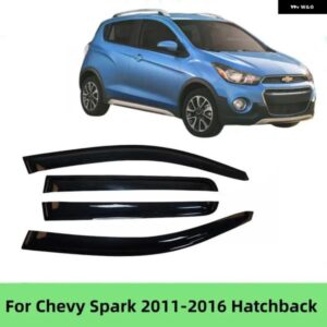 シボレー スパーク 20112012-16 ハッチバックサイドウィンドウベントバイザー 日雨ディフレクターガード日よけシェルター