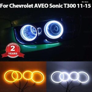 シボレー アベオ ソニック T300 2011-2015 カー スタイリング 乳白色光 SMD LED エンジェルアイズ リングキット ウィンカー