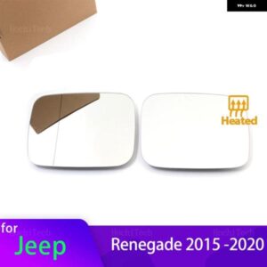 ジープ 加熱サイドミラー ガラスレンズ ドア ウイング リアビューミラー ガラス レネゲード 2015-2020 アクセサリー