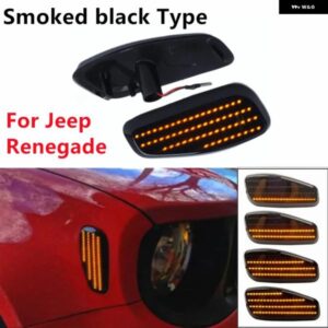 ジープ 2個 LED ダイナミックウィンカー ライトサイドミラー ウインカーシーケンシャルフラッシャーリピーター レネゲード BU 2015-2022