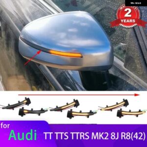 アウディ ダイナミックウィンカー LED サイドミラー インジケーター ウインカー シーケンシャルライト TT TTS TTRS MK2 8J 2006-2014 R8 42 2007-2015