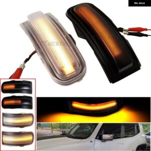 ジープ 2個 レネゲード 2015 2016-2022 シーケンシャル フラッシャー リピーター LED ダイナミック サイドビュー ミラー ウィンカー ウインカー ライト