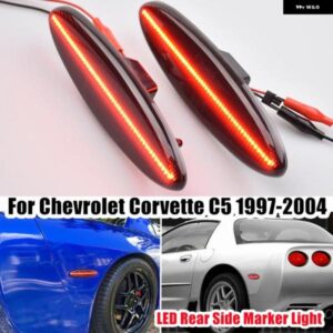 シボレー コルベット C5 1997-2004 車 LED アンバー リアサイド マーカーライト インジケーター フェンダー パーキング ランプ