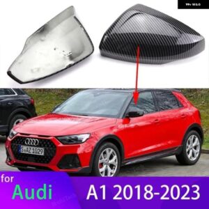 アウディ A1 A 1 GB スポーツバック CITYCARVER ALLSTREET 2018-2023 交換用バックミラー ケースカバー カーボンパターンブラック