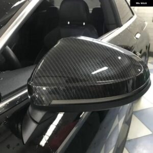 アウディ 2個 A4 A5 B9 サイド ウイング ミラー キャップ カーボンルック 2017 2018 2019 S4 S5 RS5 オールロードクワトロ交換カバー