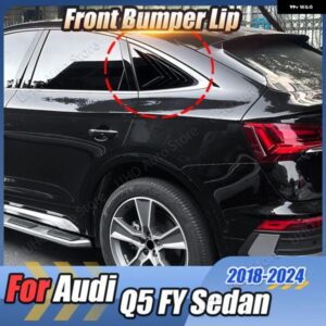 アウディ リアルーバーウィンドウサイドシャッターカバー トリム ステッカー エアベント スクープ ABS ブラック/カーボンルック Q5 FY セダン 2018-2024