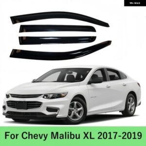 シボレー マリブ XL 2017 2018 2019 サイドウィンドウバイザー 日雨 ディフレクター ガード日よけ粘着カバー トリム カー スタイ
