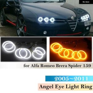 アルファロメオ ブレラ スパイダー 159 2005 2011 SMD コットンライト エンジェルアイ リングライト ヘッドライト DRL ウインカー 2010 2009 2008