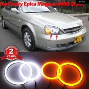 シボレー コットン LED エンジェルアイリング ヘッドライト ランプ エピカマグナス 2000-2005 超高輝度リウィンカー光