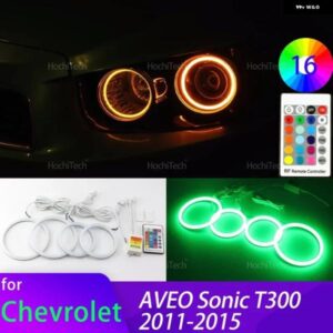 シボレー 16色 RGB コットン LED エンジェルアイリング デイタイム ライト AVEO ソニック T300 2011-2015 アクセサリ