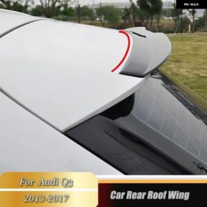 アウディ Q3 2013-2017 リアルーフ リップ スポイラー ウィング ABS 黒リアテールウィング 装飾 汎用 スポイラー チューニング