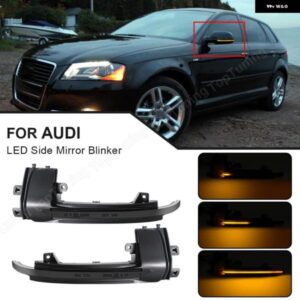 アウディ 2個 LED サイドミラー ウインカーライト A3 8P A4 S4 RS4 B8 B8.5 A5 S5 RS5 ダイナミック LED ウィンカー インジケータランプ