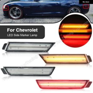 シボレー 4X カマロ 2010-15 フロント アンバー リア レッド 12V フル LED サイド マーカー ライト ランプ 92246244
