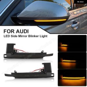 アウディ 2個 LED サイドミラー ウインカーライト A3 8P A4 B8 A5 B8 A6 C6 A8 D3 Q3 ダイナミックウィンカー ランプ