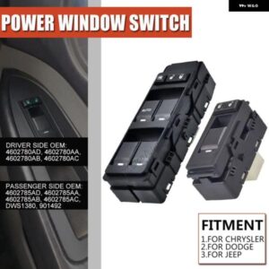 ジープ パワー マスター コントロール スイッチ フロント左電気レギュレーター ボタン コンパス クライスラー 300 セブリング ダッジ アベンジャー