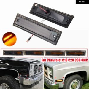 シボレー 2個 C10 C20 C30 GMC ジミーサバーバンダイナミック LED ウインカー点滅インジケータウインカーサイド マーカーライト