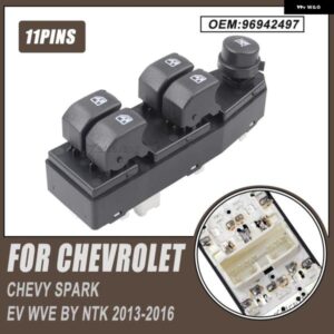 シボレー ドライバーマスターパワーウィンドウ スイッチ ガラス ボタン 96942497 カーアクセサリー スパーク EV WVE BY NTK
