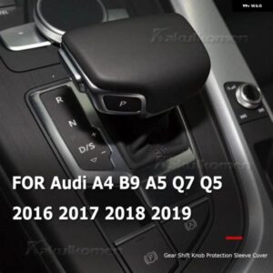 アウディ 4M1713139F A4 B9 A5 Q7 Q5 2017-2023穴あき ギア シフト ハンドボール カバー トリム レバー シフター ギア ノブ キャップ ブラック