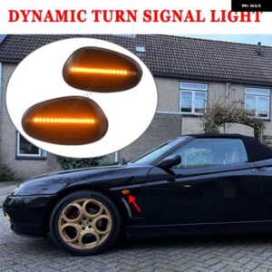 アルファロメオ 車 LED ダイナミックウィンカー ライト 145 146 1994 - 2000 155 1992-1997 シーケンシャルミラー インジケーター