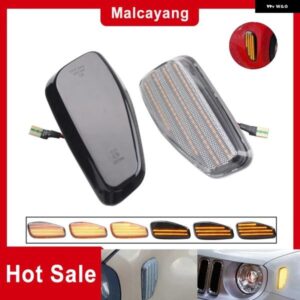 ジープ レネゲード BU 2014-2021 LED サイド マーカーライト ウィンカーランプ 2個 アンバー ダイナミック流れるシーケンシャルウインカーカーパーツ