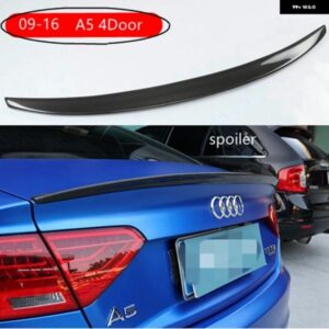 アウディ A5 4ドア 2009-16 ABS プラスチック 未塗装プライマーカラーリアルーフ ウイング スポイラー
