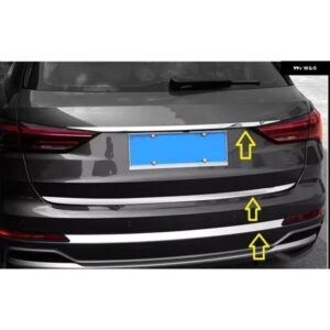 アウディ リアテールゲート トランクドア上部アンダーストリップ装飾カバー キット トリム Q3 F3 2019-2021 ステンレス 外装 アクセサリー