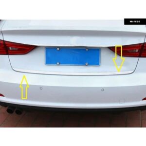 アウディ カーアクセサリー A3 8V セダン 2012-2019 ステンレス リア トランク テールゲートモールド トリム