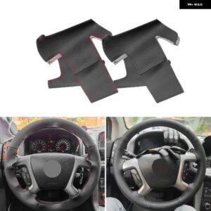 シボレー 車ハンドステッチ ステアリングホイール カバー キャプティバ 2007-12-2014 シルバラード GMC シエラ 2007-2013