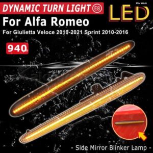 アルファロメオ 1ペア ダイナミック LED 矢印サイドマーカーウィンカーウインカー流れる光 ジュリエッタ ヴェローチェ TI スプリント 2010-2021