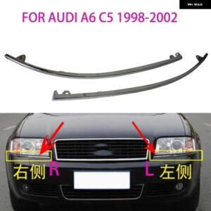 アウディ 1ペア A6 C5 1998-2001 ヘッドライト ライトストリップフロントガード装飾ストリップ フォグランプ ライトストリップ 4B0807173 4B0807174