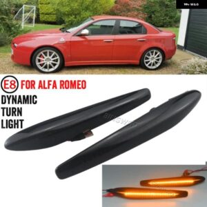 アルファロメオ 2個 LED ダイナミックウィンカー ライトサイドマーカーウインカー インジケーター シーケンシャルランプ 159 TYP 939 2005-2012