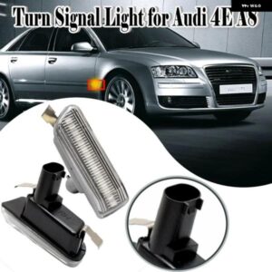 アウディ ダイナミック LED サイドマーカー ウィンカー リピーター ライト A8 A8L S8 4E D3 MK2 クワトロ 2003-2009 アンバー CANBUS 4E0949127/8