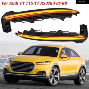 アウディ ペア LED ダイナミックウィンカー ライト TT 8S 2016-20 サイドミラー インジケータランプ シーケンシャルウインカー