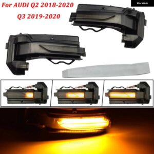 アウディ 2色 Q2 GA Q3 F3 2019 2020 LED ダイナミックウインカー ウィンカーランプ バックミラー インジケータリピーター ライト