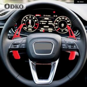 アウディ 2PC ステアリングホイール シフト パドル シフト A3 S3 フェイスリフト A5 S5 A4 B9 Q7 2016-2017 TT TTS DSG シフト パッド 延長
