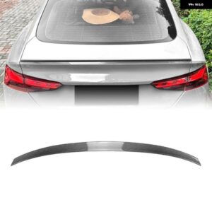 アウディ S5 スタイル リア トランク リッド スポイラー ウイング リップ A5 F5 スポーツバック 4ドア 2017-2024 カーボンルック/グロスブラック