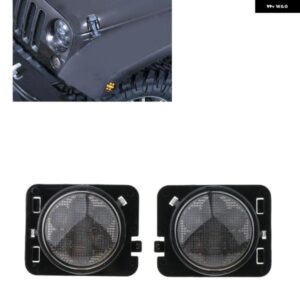 ジープ LED サイドマーカーフェンダーライト ラングラー JK 2007-2017 前輪アイブロウウインカー インジケータランプ 電球
