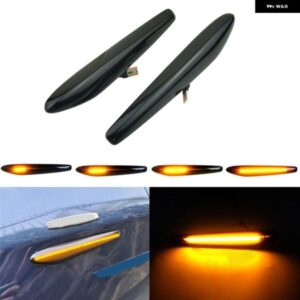 アルファロメオ 159 ブレラ 2005-2012 LED シーケンシャルフェンダーサイド マーカーライト 車体黒ウィンカー インジケーター サイドランプ 電球