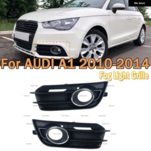 アウディ A1 2010 - 14 フロント バンパー フォグランプ グリル カバー ブラック 耐腐食性 8X0807681A 8X0807682A