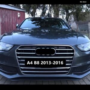 1ステンレス 製 車用フロント グリル グリル 装飾 カバー トリム ストリップ アウディ A4 B8 2013-2016 カー スタイリング デカール